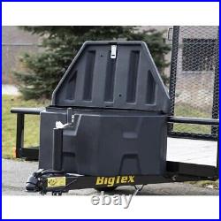 A-Frame Trailer Tongue Tool Storage Box Black 36 in Weather Resistant Latch Lock