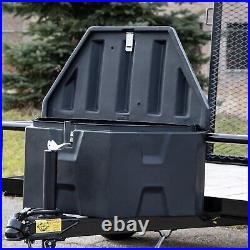 A-Frame Trailer Tongue Tool Storage Box Black 36 in Weather Resistant Latch Lock