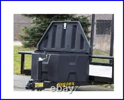 A-Frame Trailer Tongue Tool Storage Box Black 36 in Weather Resistant Latch Lock