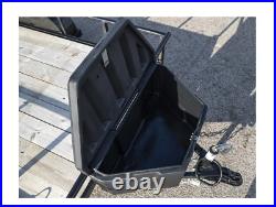 A-Frame Trailer Tongue Tool Storage Box Black 36 in Weather Resistant Latch Lock