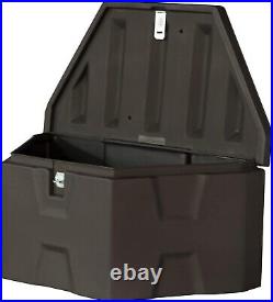 A-Frame Trailer Tongue Tool Storage Box Black 36 in Weather Resistant Latch Lock