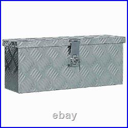 Aluminium Box Tool Organiser Trunk Chest Transport Boxes Trailer Storage Silver