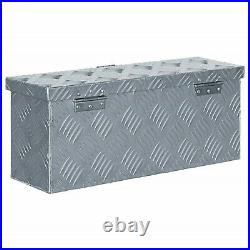 Aluminium Box Tool Organiser Trunk Chest Transport Boxes Trailer Storage Silver