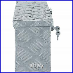 Aluminium Box Tool Organiser Trunk Chest Transport Boxes Trailer Storage Silver