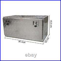 Aluminium Tool Box Large Tool Storage w Lock UTE Trailer Truck Heavy Duty Vehicl