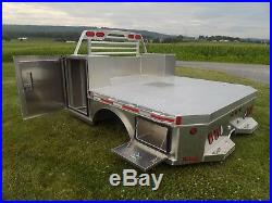 Aluminum Flatbed Service Body, design for Gooseneck, Toolboxes fits Truck