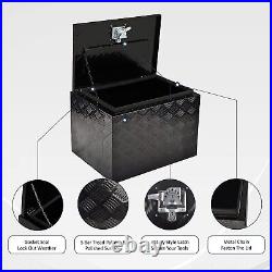 Aluminum Pickup Truck 24X17X18 Underbody Bed Tool Box Trailer Storage Black