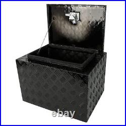 Aluminum Pickup Truck 24X17X18 Underbody Bed Tool Box Trailer Storage Black