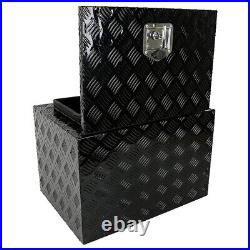 Aluminum Pickup Truck 24X17X18 Underbody Bed Tool Box Trailer Storage Black