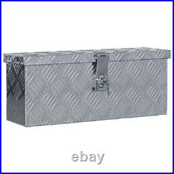 Aluminum Tool Box Storage for Truck Pickup Bed Trailer Tongue withLock Silver New