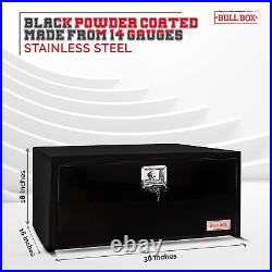 BULL BOX Truck Tool Box Black & Steel Truck Box 36''X18''X 18'' Strong like
