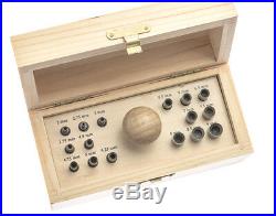 Bezel Setting Tool Set 16 Punch In Wood Box with Handle & Punches Sizes 2mm-9mm