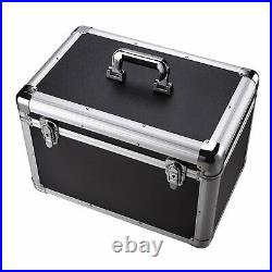 Black Aluminum Hard Toolboxes Big Capacity Tools Storage Boxes with Divides