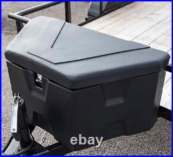 Black Poly Trailer Tongue Truck Tool Cargo Storage Box, 19 X 36 X 17.5Inch