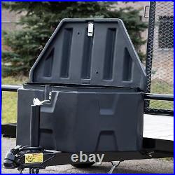 Black Poly Trailer Tongue Truck Tool Cargo Storage Box, 19 X 36 X 17.5Inch