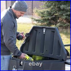 Black Poly Trailer Tongue Truck Tool Cargo Storage Box, 19 X 36 X 17.5Inch