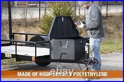 Black Poly Trailer Tongue Truck Tool Cargo Storage Box, 19 X 36 X 17.5Inch