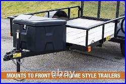 Black Poly Trailer Tongue Truck Tool Cargo Storage Box, 19 X 36 X 17.5Inch