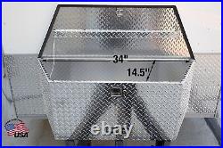 Black Poly Trailer Tongue Truck Tool Cargo Storage Box, 19 X 36 X 17.5Inch