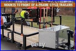 Black Poly Trailer Tongue Truck Tool Cargo Storage Box, 19 X 36 X 17.5Inch