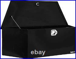 Black Poly Trailer Tongue Truck Tool Cargo Storage Box, 19 X 36 X 17.5Inch