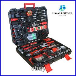 Black Portable Hand Tool Box with Toolset 238Pcs The tool box with Lock Safe