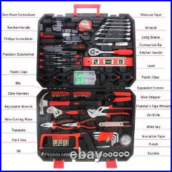 Black Portable Hand Tool Box with Toolset 238Pcs The tool box with Lock Safe