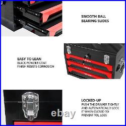 Black+Red 3 Drawers Tool Box cabinet Steel ball-bearing high wear resistance