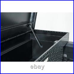 Black Welded Aluminum Full Size Crossbed Truck Tool Box Durable Storage Tray NEW