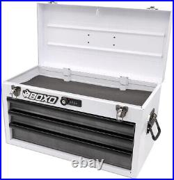 Boxo USA Hand Carry Tool Box 3-Drawer Heavy Duty Steel Toolbox with Lock System