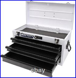 Boxo USA Hand Carry Tool Box 3-Drawer Heavy Duty Steel Toolbox with Lock System