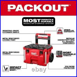 Brand New Milwaukee PACKOUT 22 Rolling Tool Box 48-22-8426 (Black/Red)