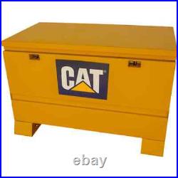 CAT Jobsite Tool Box Chest 36 with Double Padlock System 16-Gauge Steel Yellow