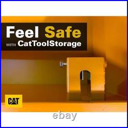 CAT Jobsite Tool Box Chest 36 with Double Padlock System 16-Gauge Steel Yellow
