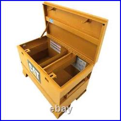 CAT Jobsite Tool Box Chest 36 with Double Padlock System 16-Gauge Steel Yellow