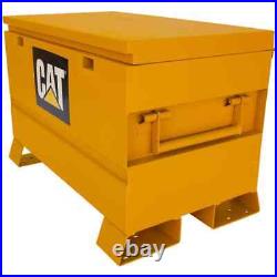 CAT Jobsite Tool Box Chest 36 with Double Padlock System 16-Gauge Steel Yellow