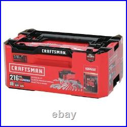 CRAFTSMAN MECHANIC'S TOOL SET SAE/METRIC, 216 piece Versastack tool box