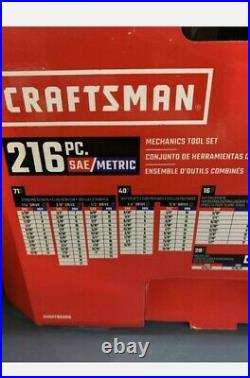 CRAFTSMAN MECHANIC'S TOOL SET SAE/METRIC, 216 piece Versastack tool box