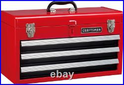 CRAFTSMAN Portable 20.5-In Ball-Bearing 3-Drawer Red Steel Lockable Tool Box