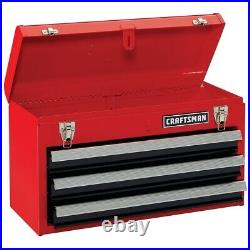 CRAFTSMAN Portable 20.5-In Ball-Bearing 3-Drawer Red Steel Lockable Tool Box