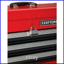 CRAFTSMAN Portable 20.5-In Ball-Bearing 3-Drawer Red Steel Lockable Tool Box