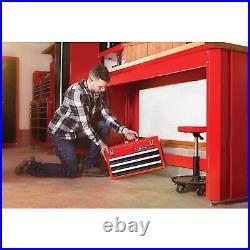 CRAFTSMAN Portable 20.5-In Ball-Bearing 3-Drawer Red Steel Lockable Tool Box