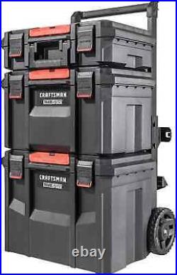 CRAFTSMAN TRADESTACK Tool Box with Wheels, Waterproof, Stackable System, H