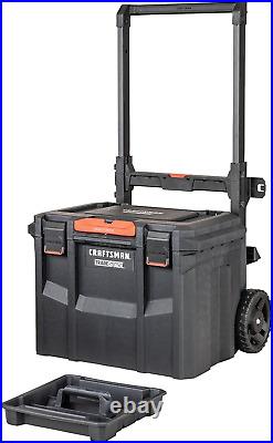 CRAFTSMAN TRADESTACK Tool Box with Wheels, Waterproof, Stackable System, Port