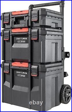 CRAFTSMAN TRADESTACK Tool Box with Wheels, Waterproof, Stackable System, Port