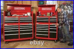 CRAFTSMAN Tool Chest with Drawer Liner Roll/Tray Set, 52-Inch, 8 Drawer, Red