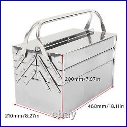 Cantilever Tool Box Metal Folding Auto Maintenance Storage Organizer 3 Layers