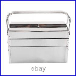 Cantilever Tool Box Metal Folding Auto Maintenance Storage Organizer 3 Layers