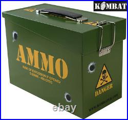 Combat Kids Boys Army Toy Ammo Metal Storage Money Box Tin Sandwich School Tool