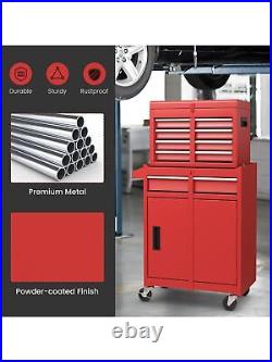 Costway 5-Drawer Rolling Tool Chest Cabinet Metal Tool Storage Box Lockable